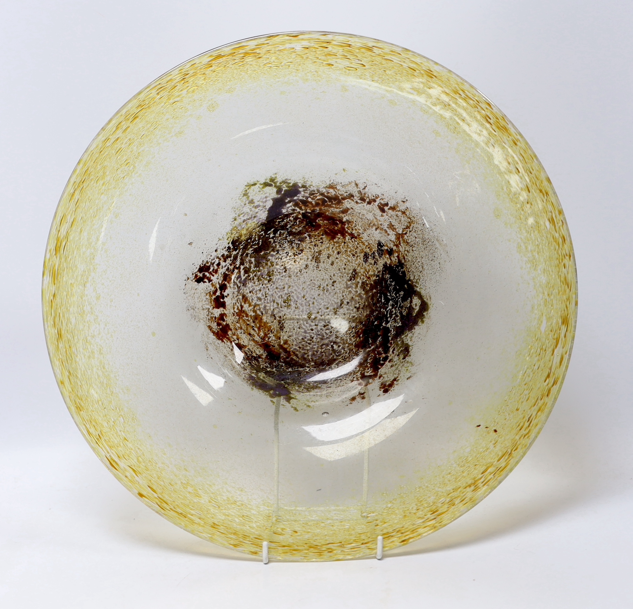 A Vasart style centrepiece bowl, 40cm in diameter